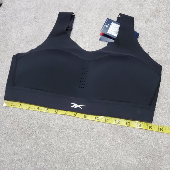 REEBOK NWT PureMove+ Bra MotionSense Adjustable Stretch Blk Womens L/XL A-C Cup - Picture 13 of 13